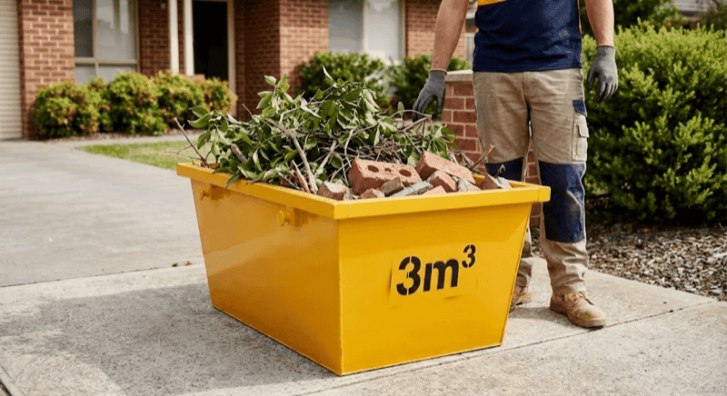 Caçamba pequena de 3m³ para pequenas reformas e jardinagem